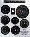B737 FWD's Overhead stickers